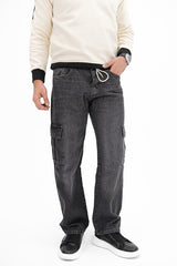 Charcoal Cargo Denim