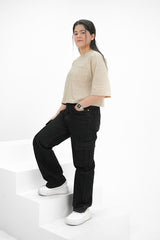 Classic Black Cargo Denim