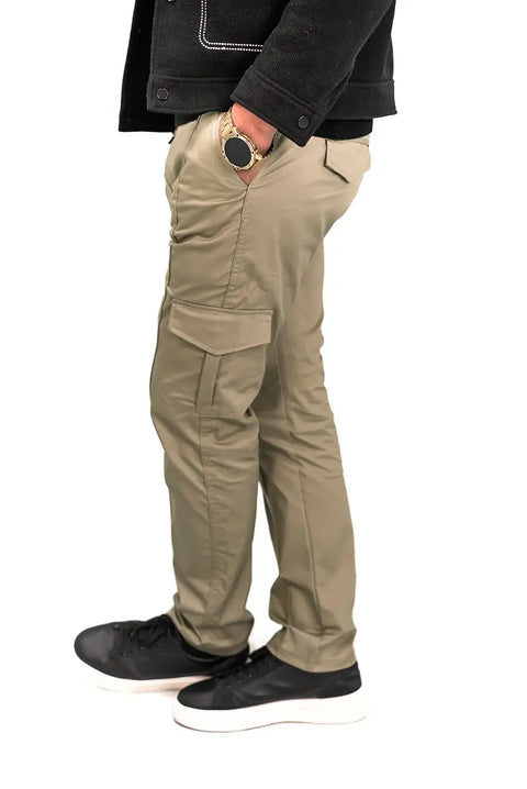 Olive Loose Fit Trouser — Wide Streetwear Cut | Premium Cotton Blend