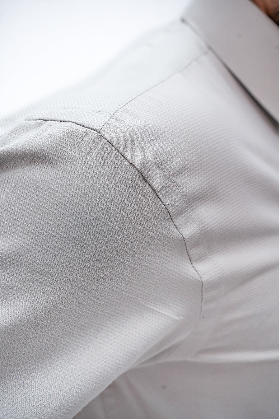 Grey Textured Formal Cotton Shirt