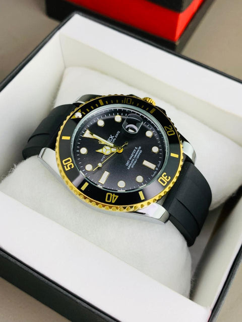 Rolex Golden Dial Watch — Classic Gold Confidence | 1-Year Warranty