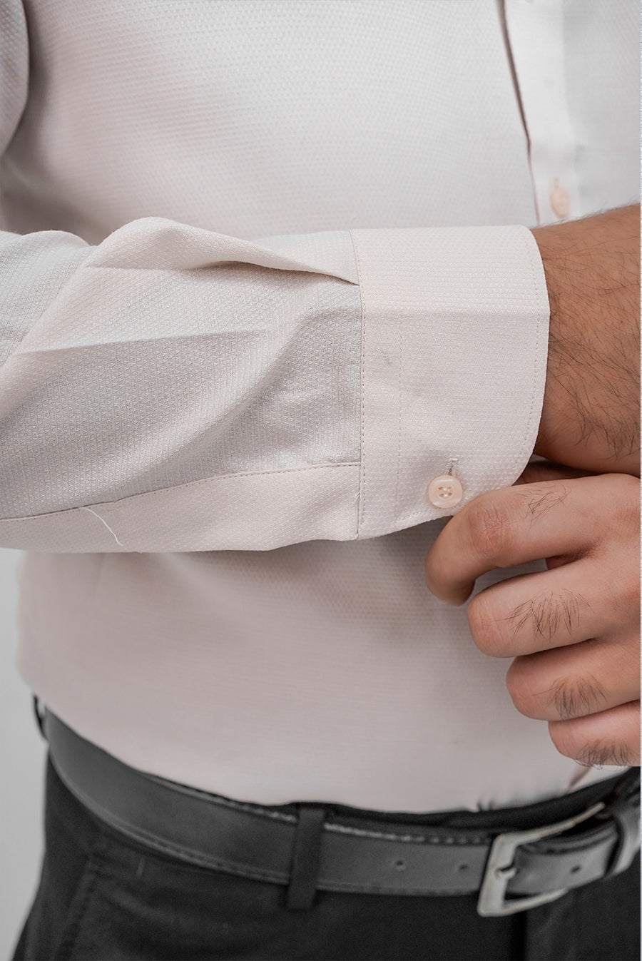 Light Peach Formal Cotton Shirt