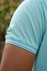 Imported Dry-Fit Polo - Cyan
