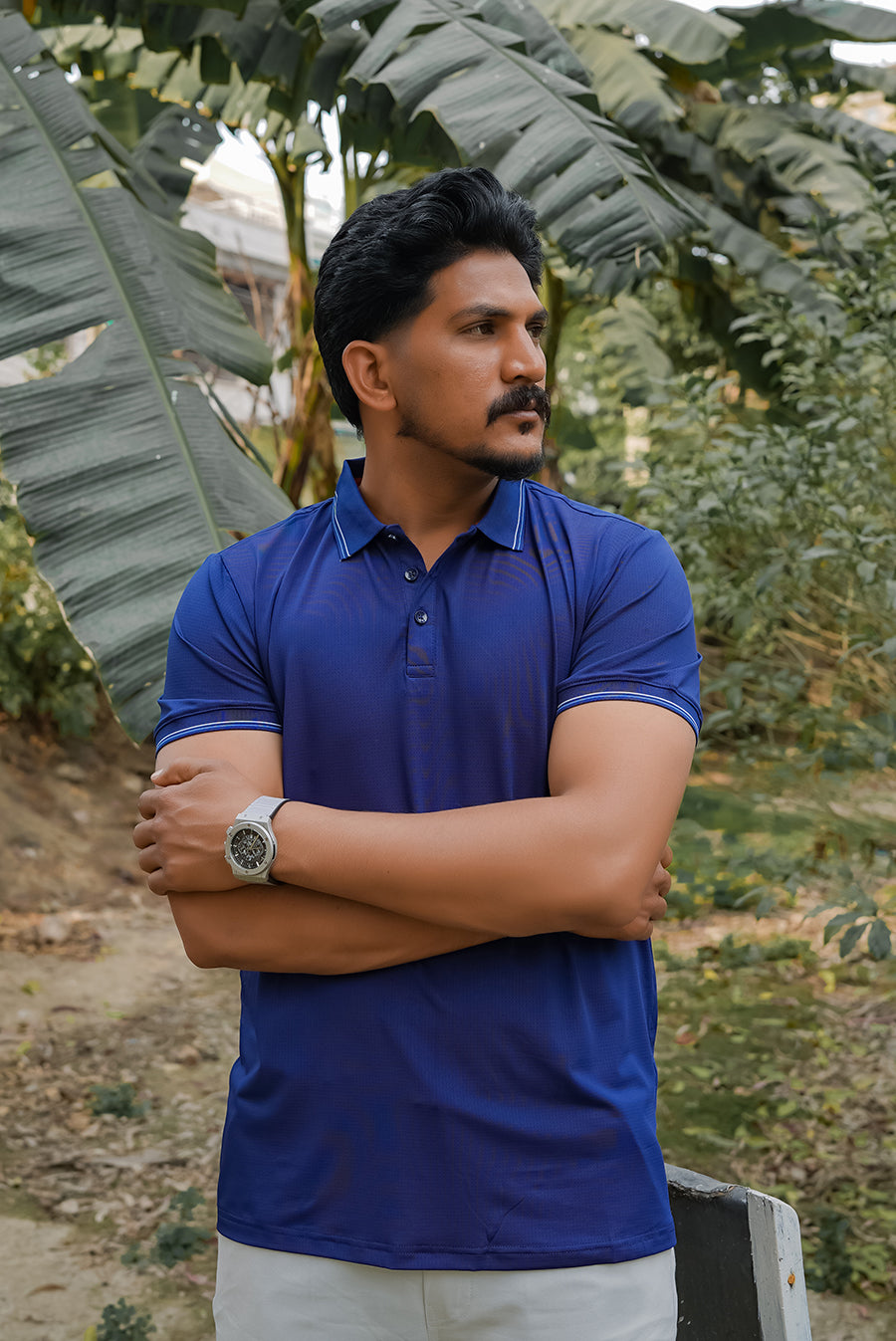 Imported Dry-Fit Polo - Shining Blue