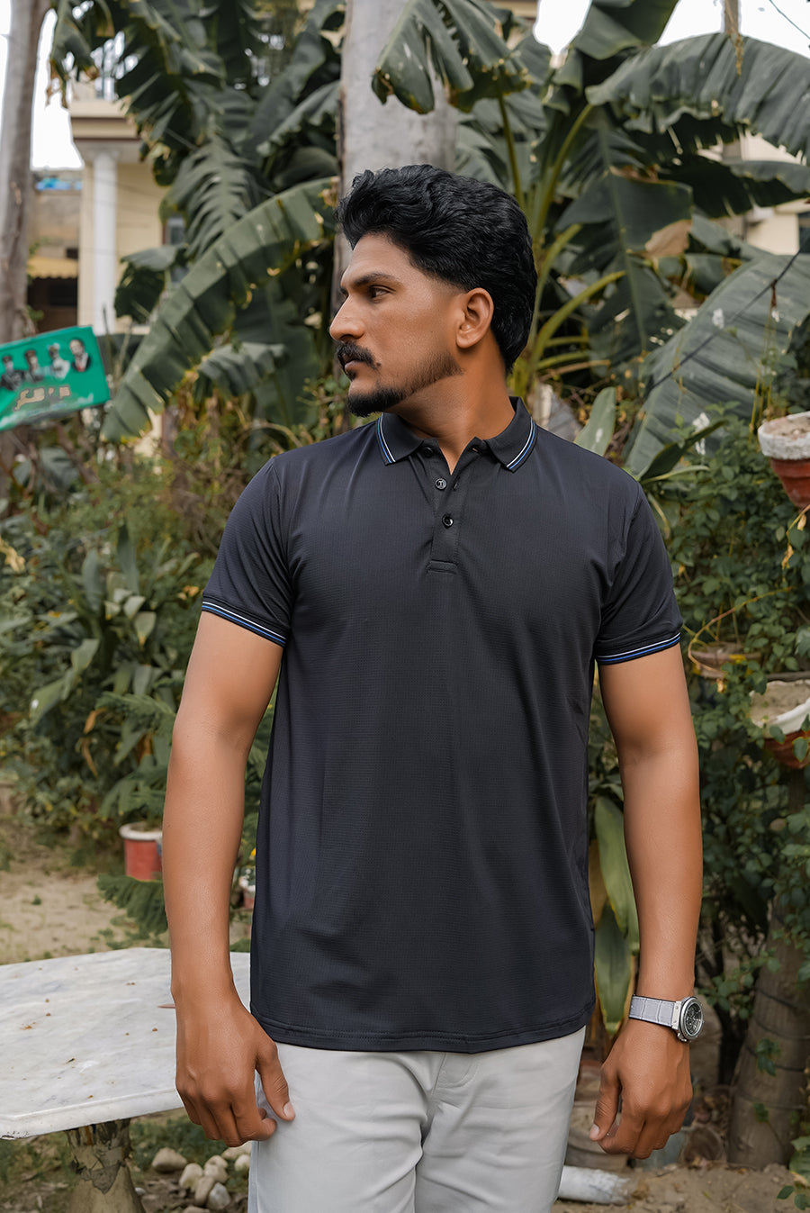 Imported Dry-Fit Polo - Black