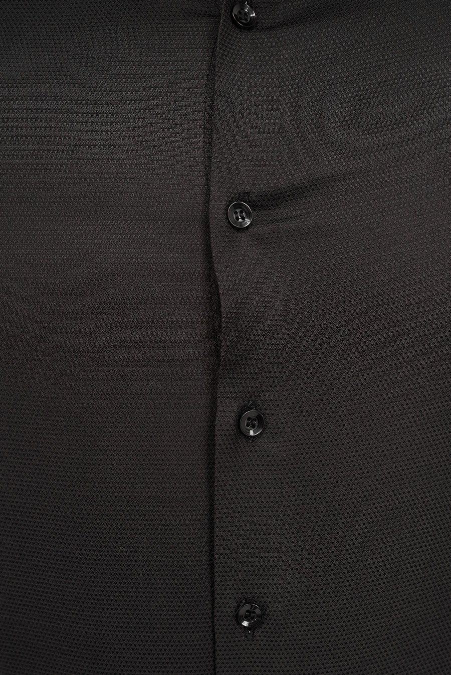 Black Textured Formal Cotton Shirt