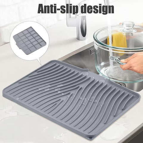 Anti-Slip Silicone Dish Drainer Mat