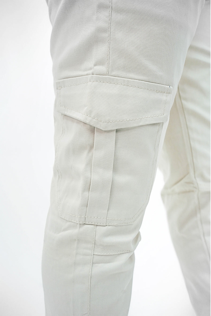 Light Beige Cargo Trouser - Gripped Fit