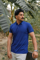 Imported Dry-Fit Polo - Shining Blue
