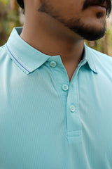 Imported Dry-Fit Polo - Cyan