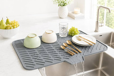 Anti-Slip Silicone Dish Drainer Mat