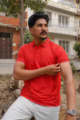 Imported Dry-Fit Polo - Red