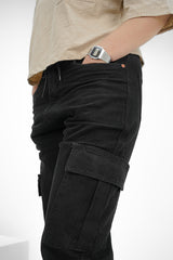 Classic Black Cargo Denim