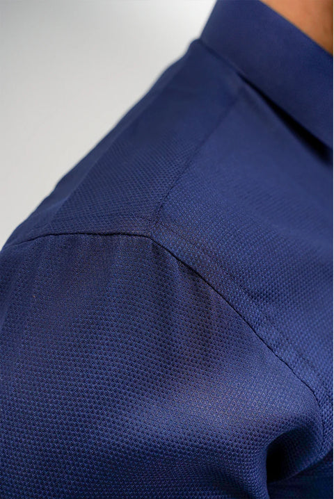 Navy Blue Formal Cotton Shirt