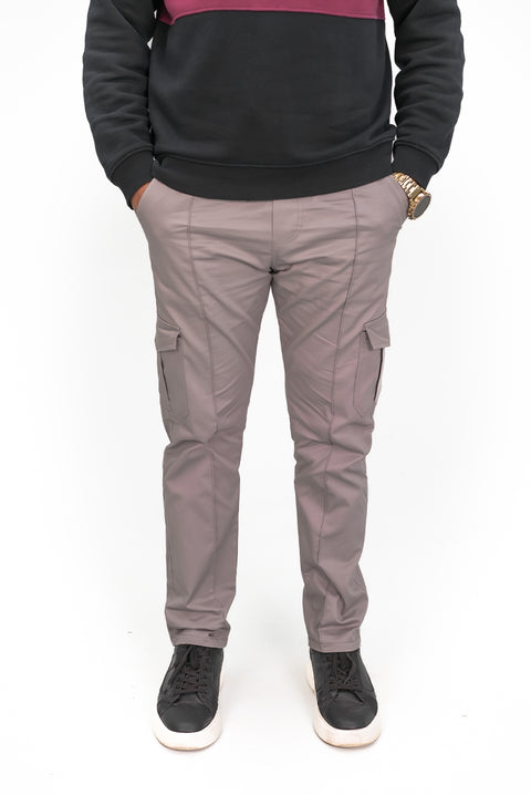 Light Grey Loose Fit Trouser — Wide Streetwear Cut | Premium Cotton Blend