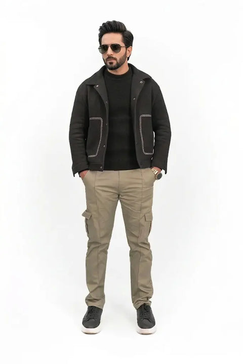 Olive Loose Fit Trouser — Wide Streetwear Cut | Premium Cotton Blend
