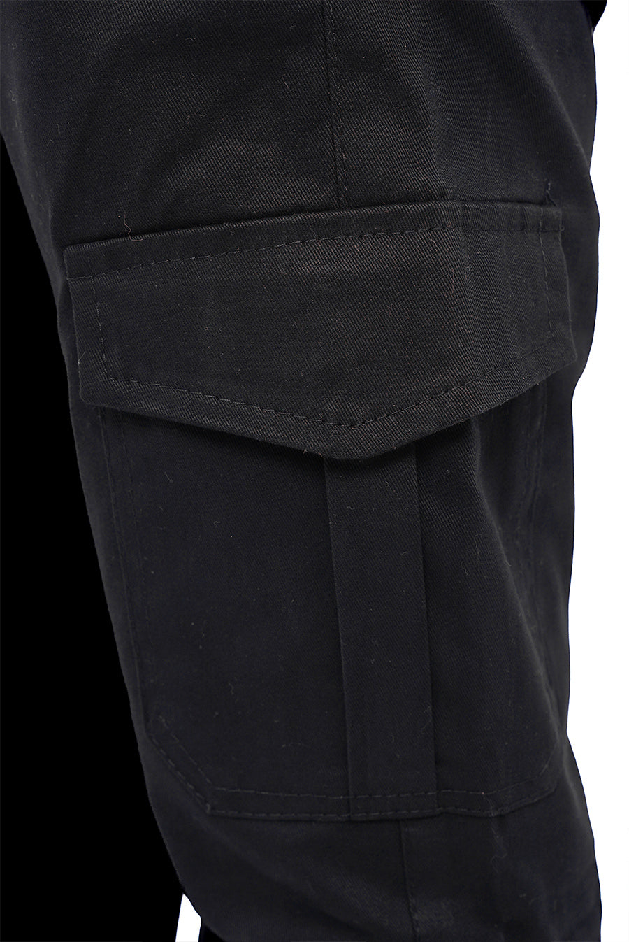 Black Cargo Trouser- Straight fit