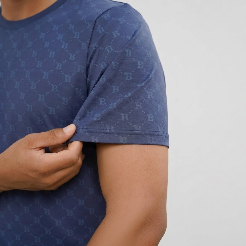 Imported Dry-Fit Tee - Mid Blue