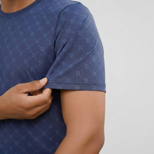 Imported Dry-Fit Tee - Mid Blue