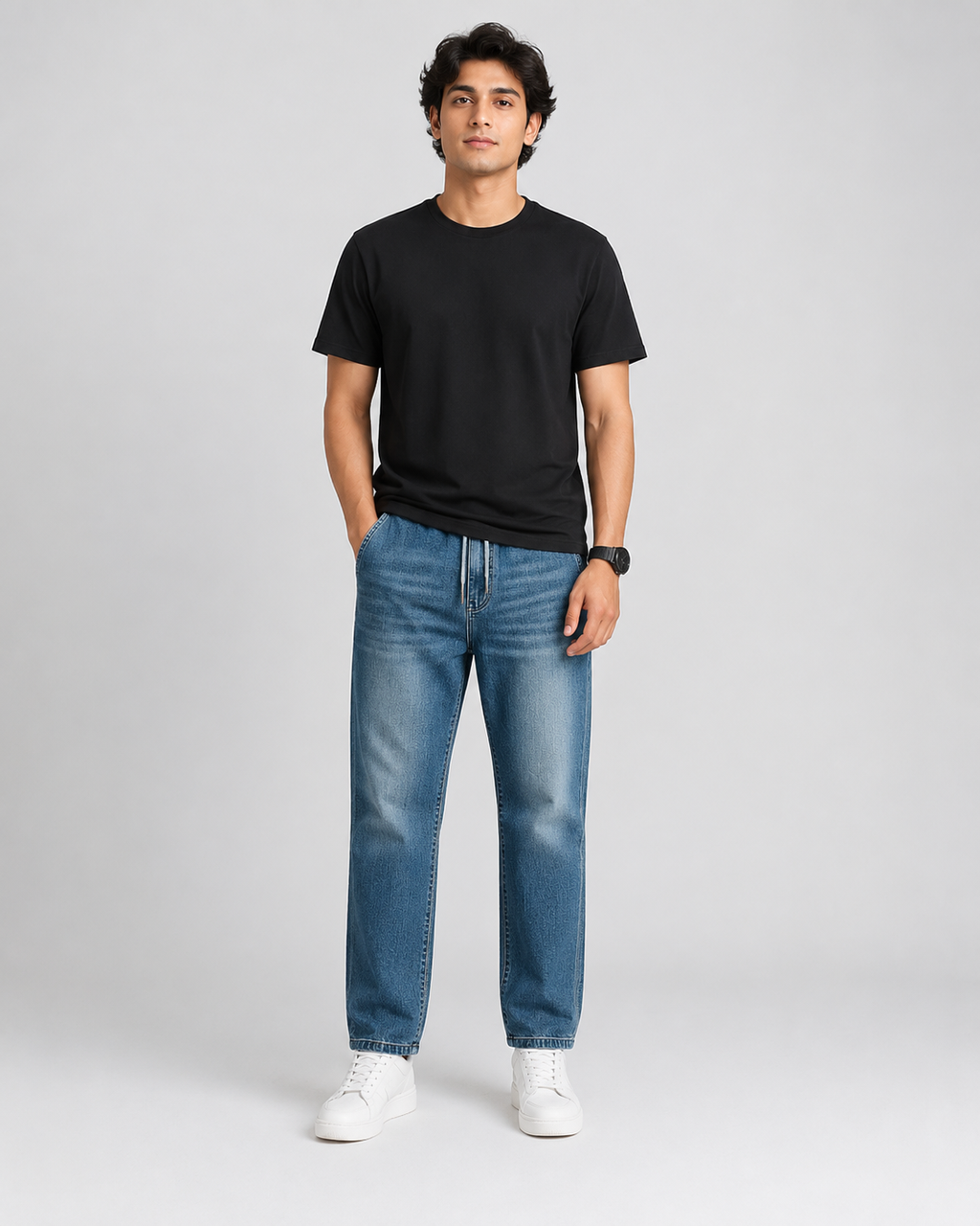 The Denim Jogger Cargo Jeans