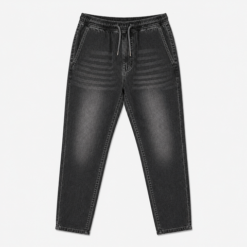Denim Joggers — Charcoal Grey