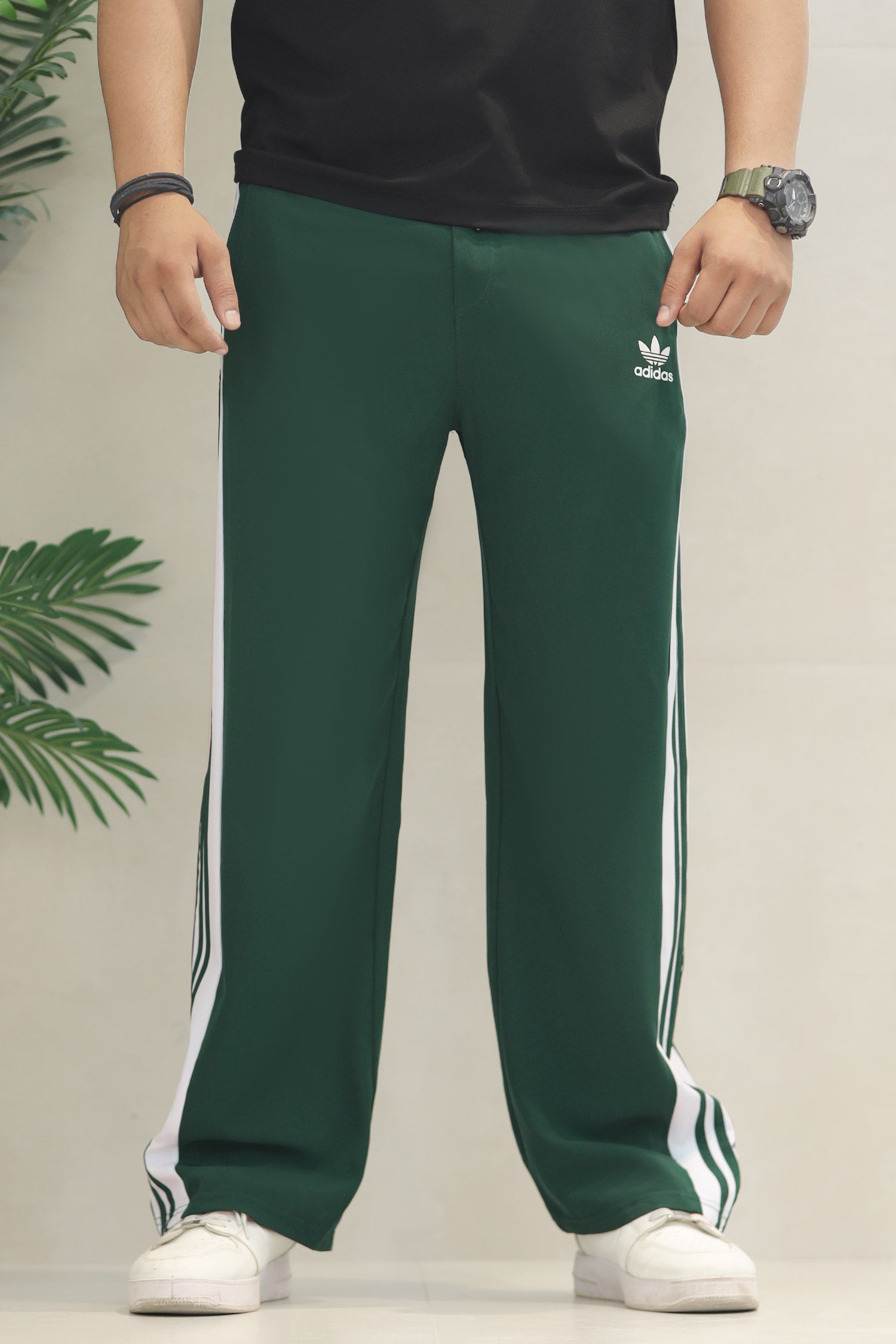 Adds Straight Side Lining Loose Baggy Trouser