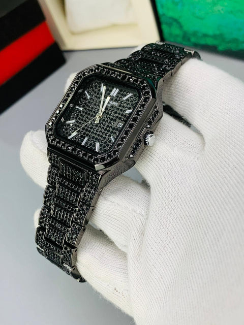 Patek Black Diamond Watch — Full Ice-Out | Ultimate Power Statement