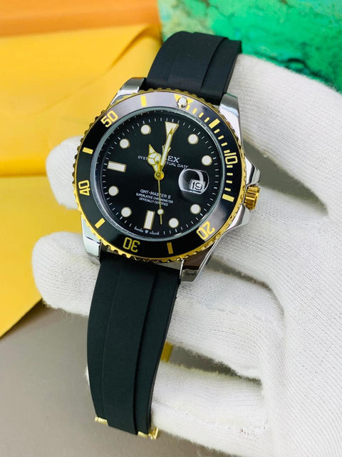 Rolex Golden Dial Watch — Classic Gold Confidence | 1-Year Warranty