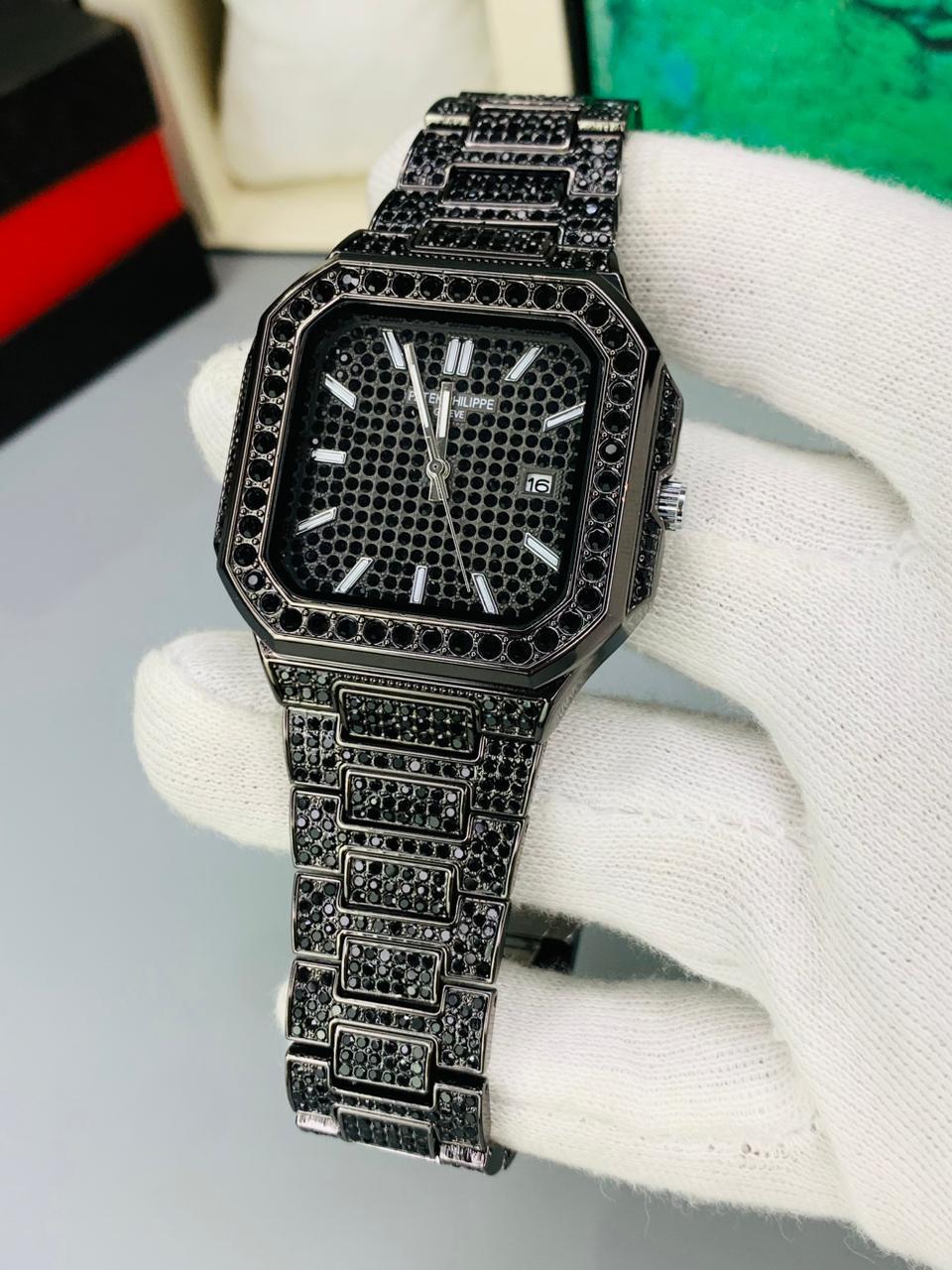 Patek Black Diamond Watch