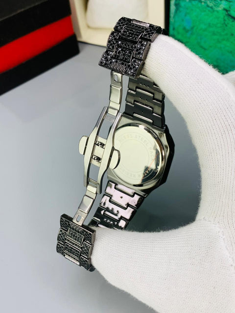 Patek Black Diamond Watch — Full Ice-Out | Ultimate Power Statement