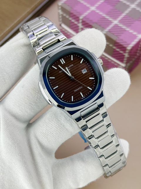 Patek Brown Dial Watch — Warm Earthy Tone | 1-Year Warranty
