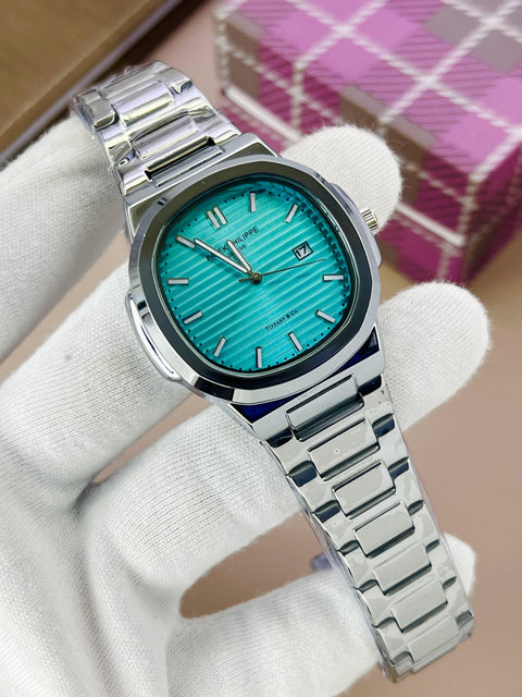 Patek Cyan Dial Watch — Fresh & Rare | 1-Year Warranty