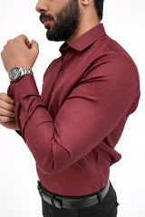 Maroon Formal Cotton Shirt