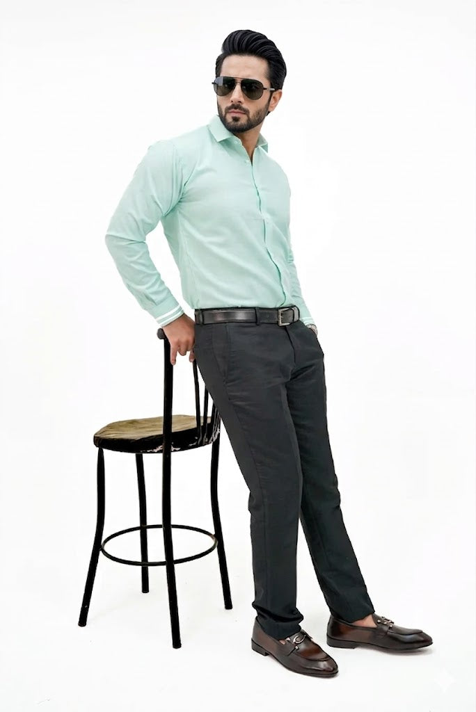 Mint Green Formal Cotton Shirt