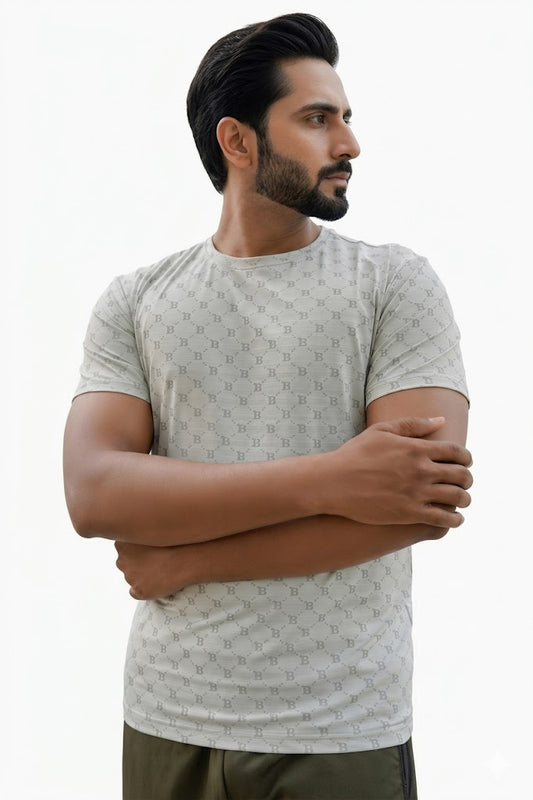 Imported Dry-Fit Tee - Mid Grey