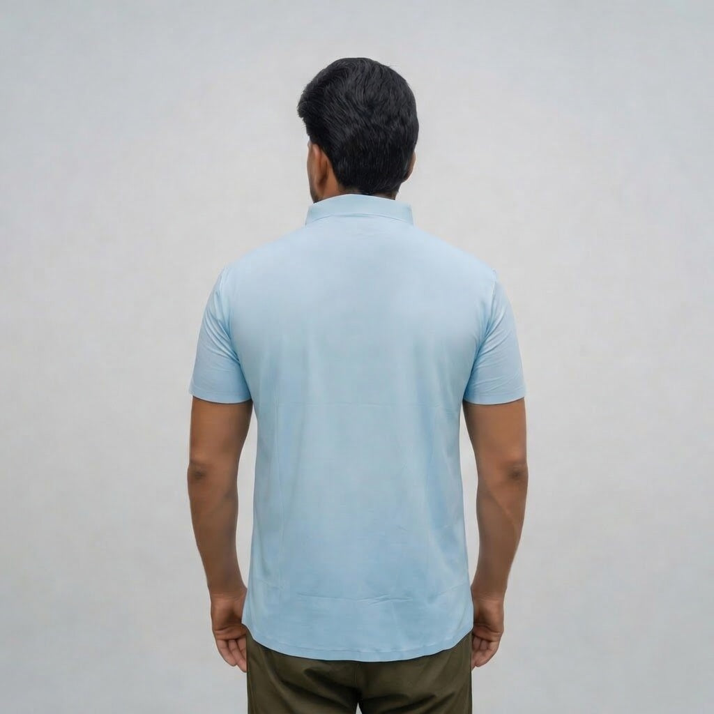 Imported Dry-Fit Polo - Sky Blue