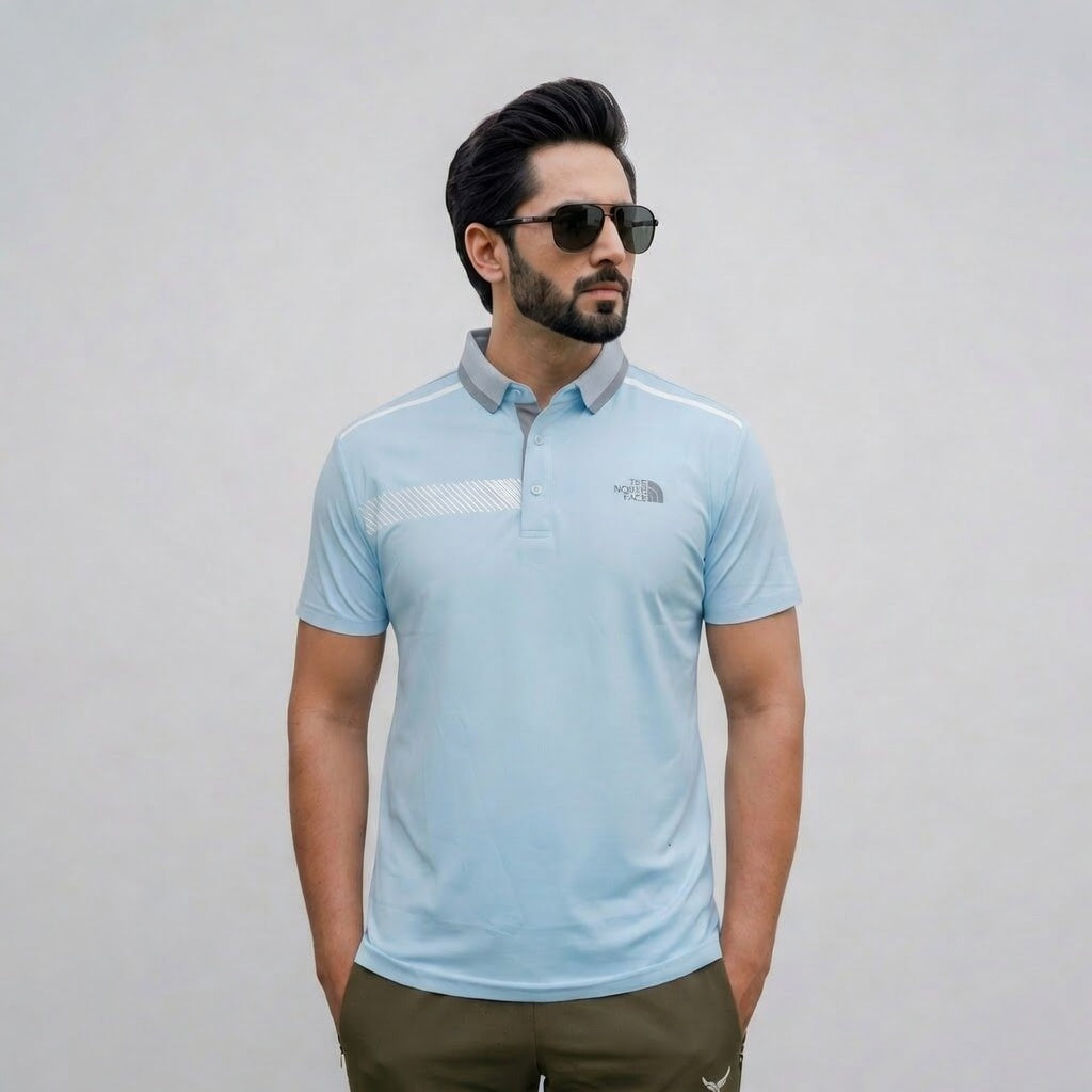 Imported Dry-Fit Polo - Sky Blue