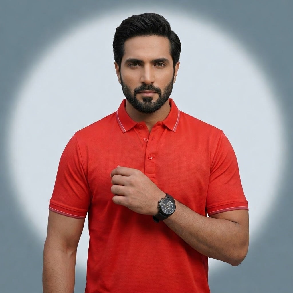 Imported Dry-Fit Polo - Red