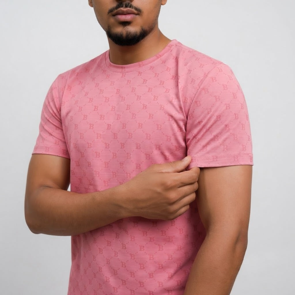 Imported Dry-Fit Tee - Baby Pink