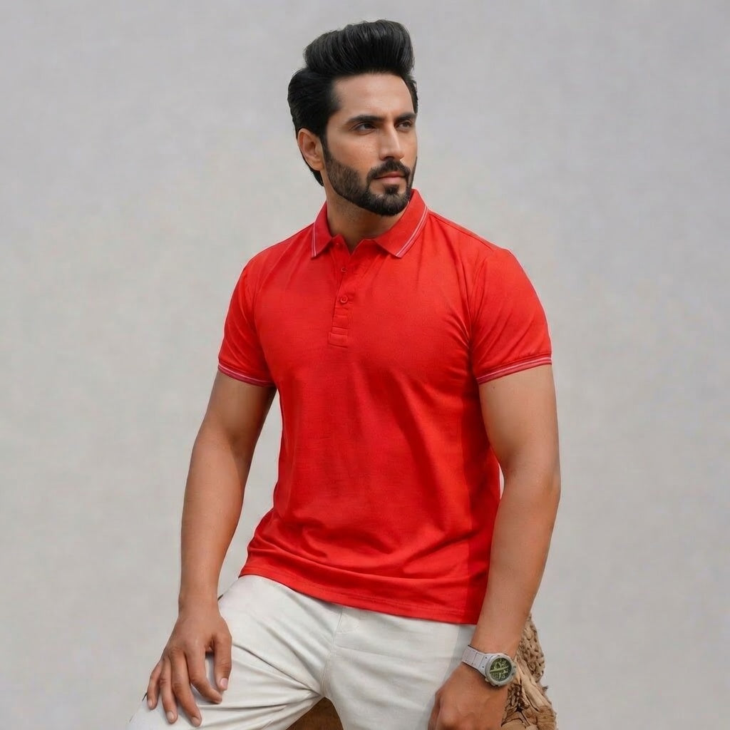 Imported Dry-Fit Polo - Red