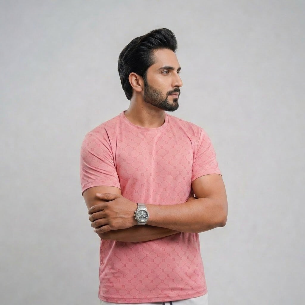 Imported Dry-Fit Tee - Baby Pink