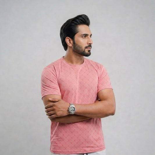 Imported Dry-Fit Tee - Baby Pink