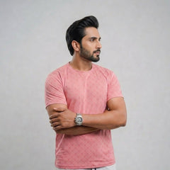 Imported Dry-Fit Tee - Baby Pink
