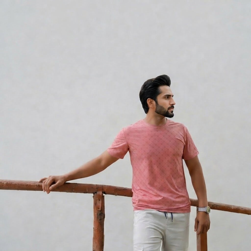 Imported Dry-Fit Tee - Baby Pink