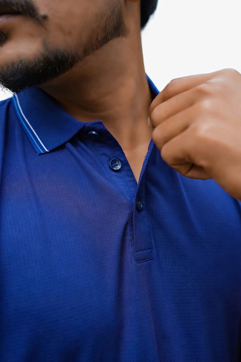 Imported Dry-Fit Polo - Shining Blue