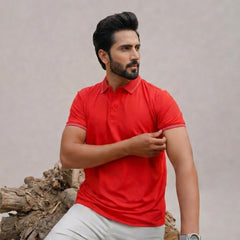 Imported Dry-Fit Polo - Red