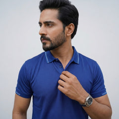 Imported Dry-Fit Polo - Shining Blue