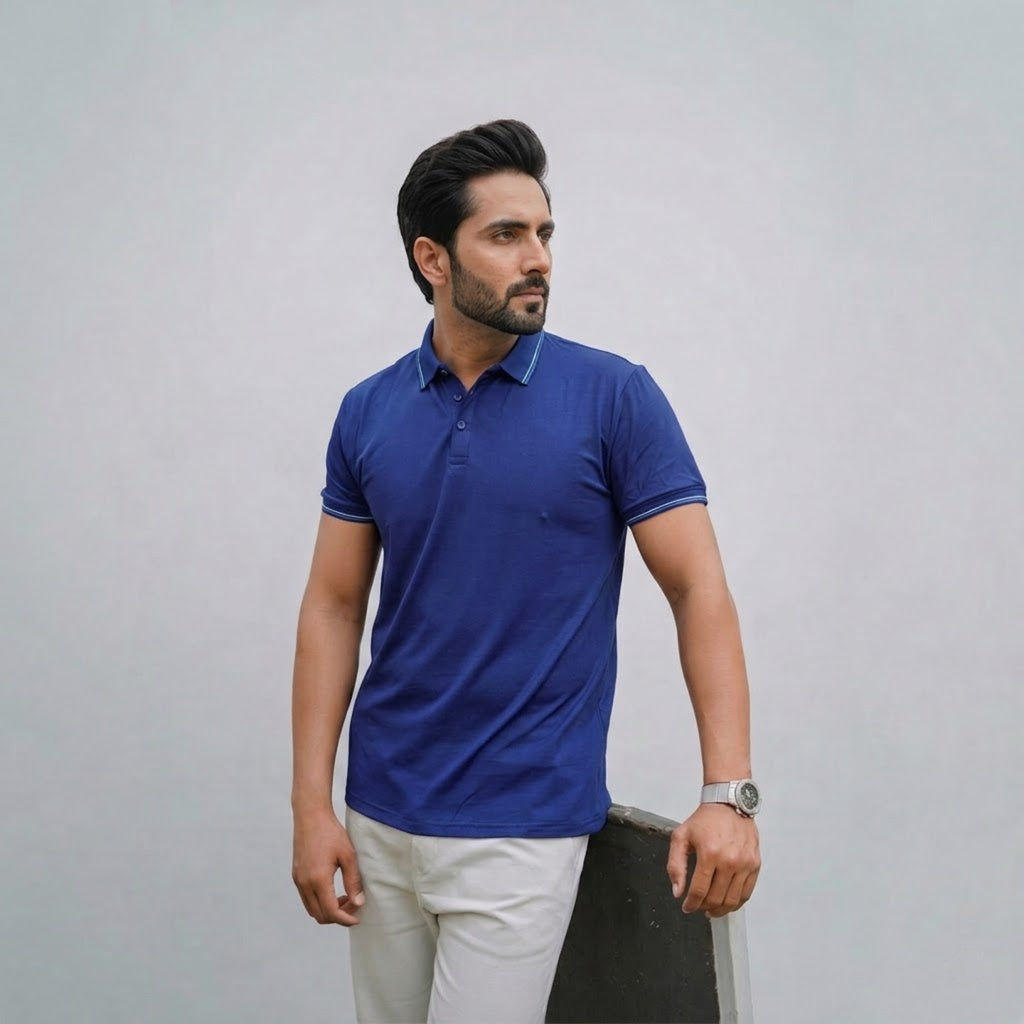 Imported Dry-Fit Polo - Blue